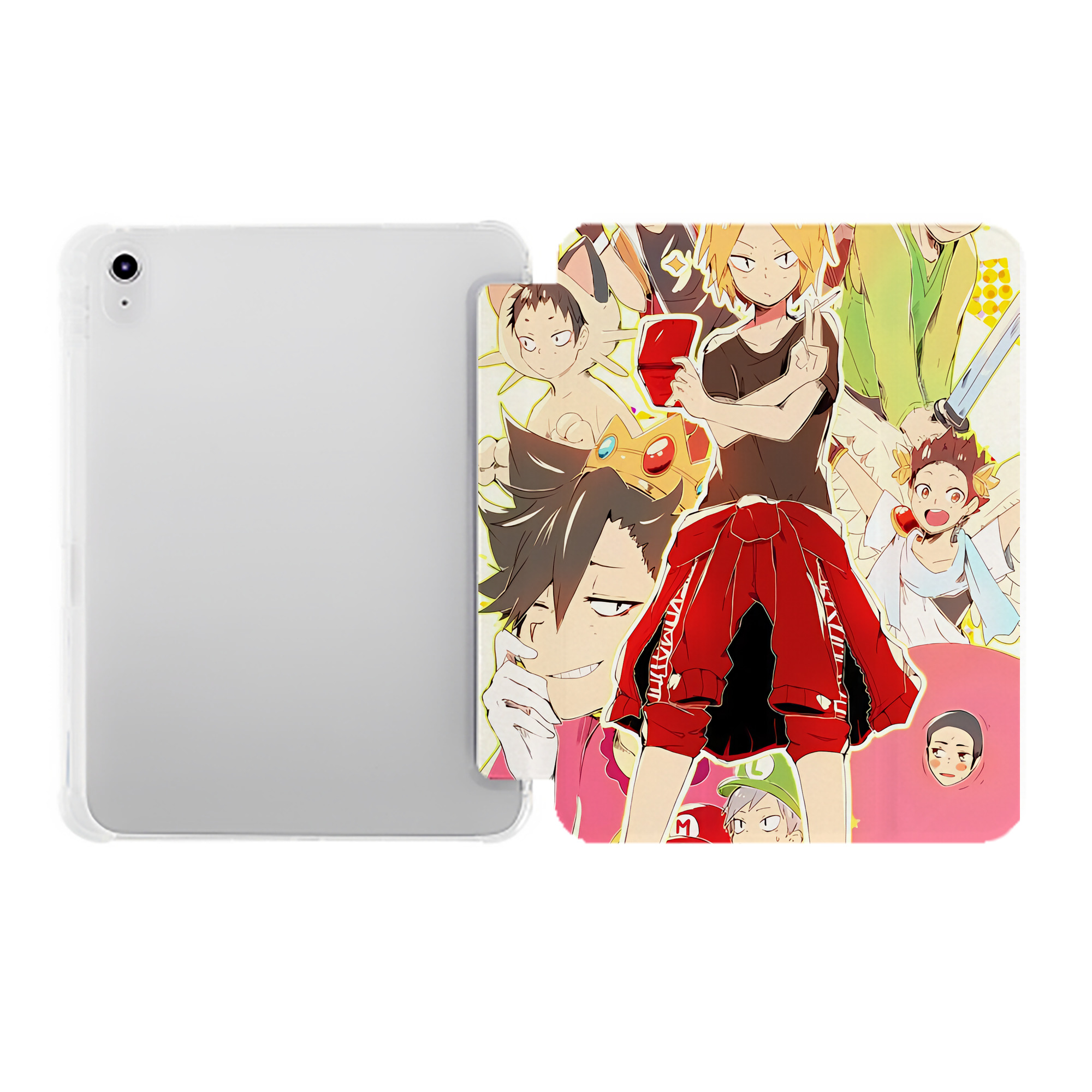 （画像用） ハイキュー!! Haikyu!! IPad ケース ペン収納付き 三つ折りスタンド PUレザー×シリコン 対応機種9.5/10.5/10.9インチ